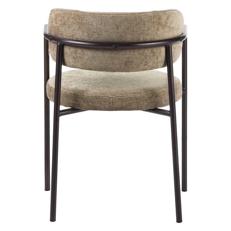 Velvet eetkamerstoel Gio taupe