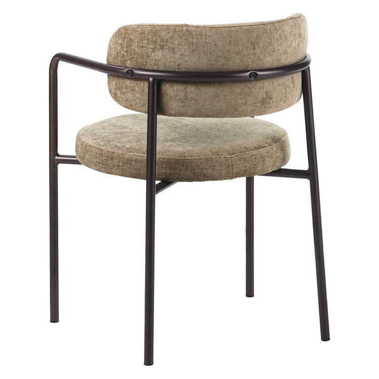 Velvet eetkamerstoel Gio taupe
