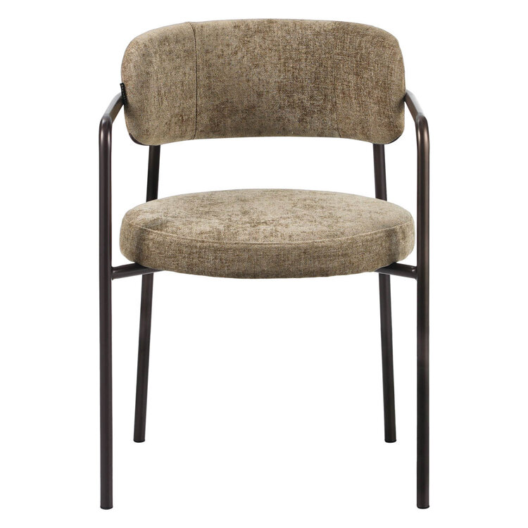 Velvet eetkamerstoel Gio taupe
