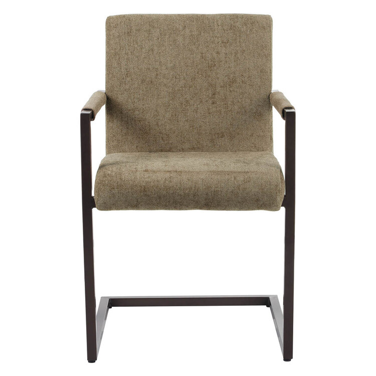 Velvet eetkamerstoel Lio taupe