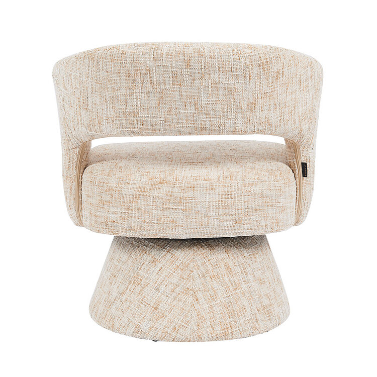 Fauteuil Josh draaibaar chenille beige
