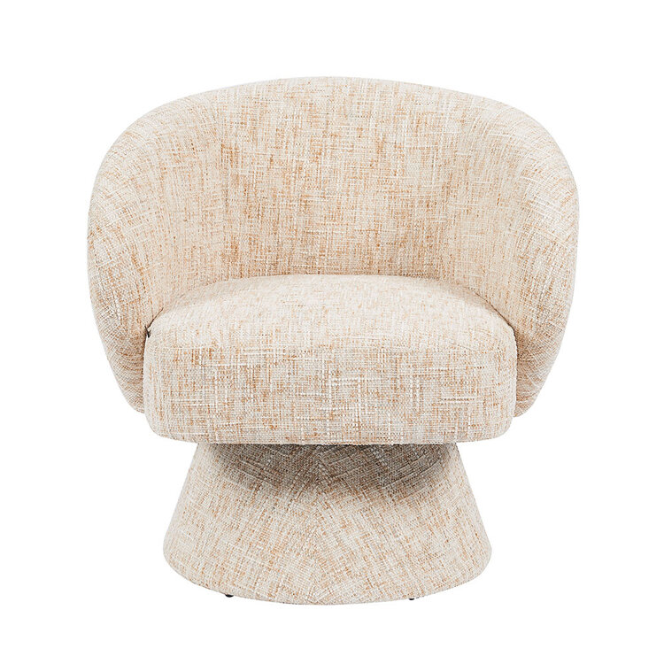 Fauteuil Lenn draaibaar chenille beige