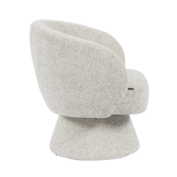Fauteuil Lenn draaibaar chenille taupe