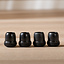 Vloerbeschermer set (voor 4 poten) zwart Ø19-25 mm