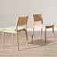 Scandinavische eetkamerstoel Elio naturel eiken/off white