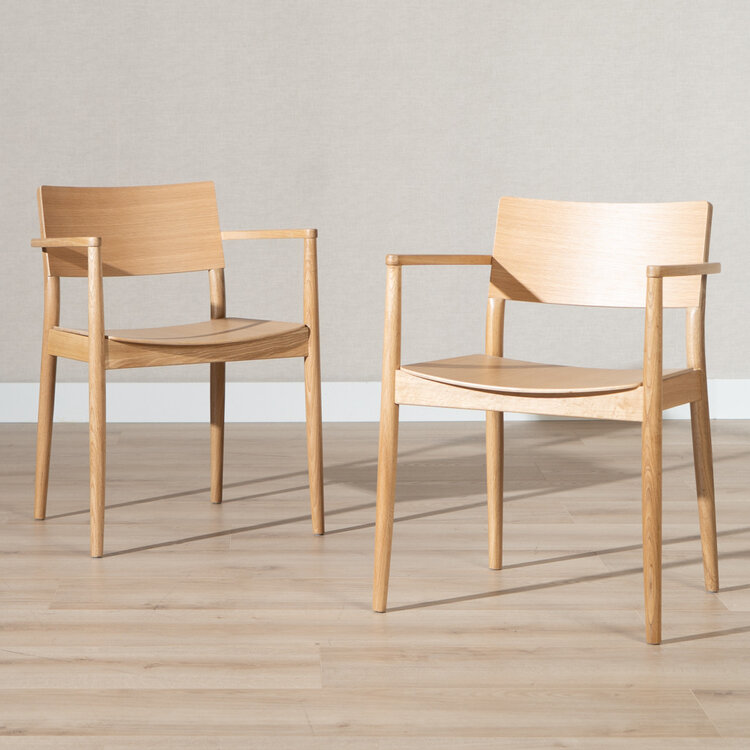 Scandinavische eetkamerstoel Iza naturel eiken