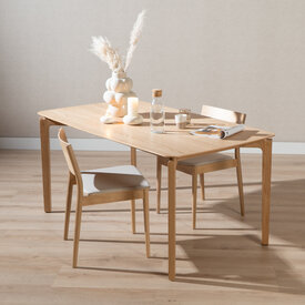 Eettafel Cala naturel eiken 160 x 90 cm