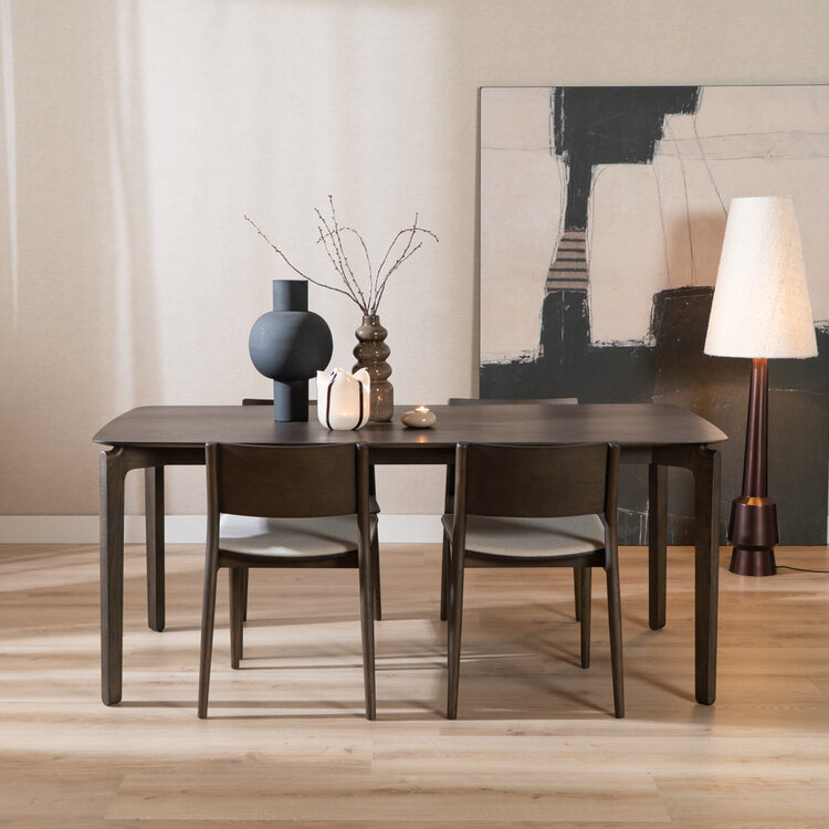 Scandinavische eettafel Cala walnoot 160 x 90 cm