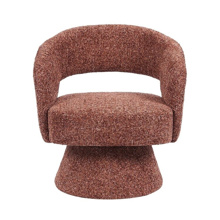 Fauteuil Josh draaibaar chenille koper