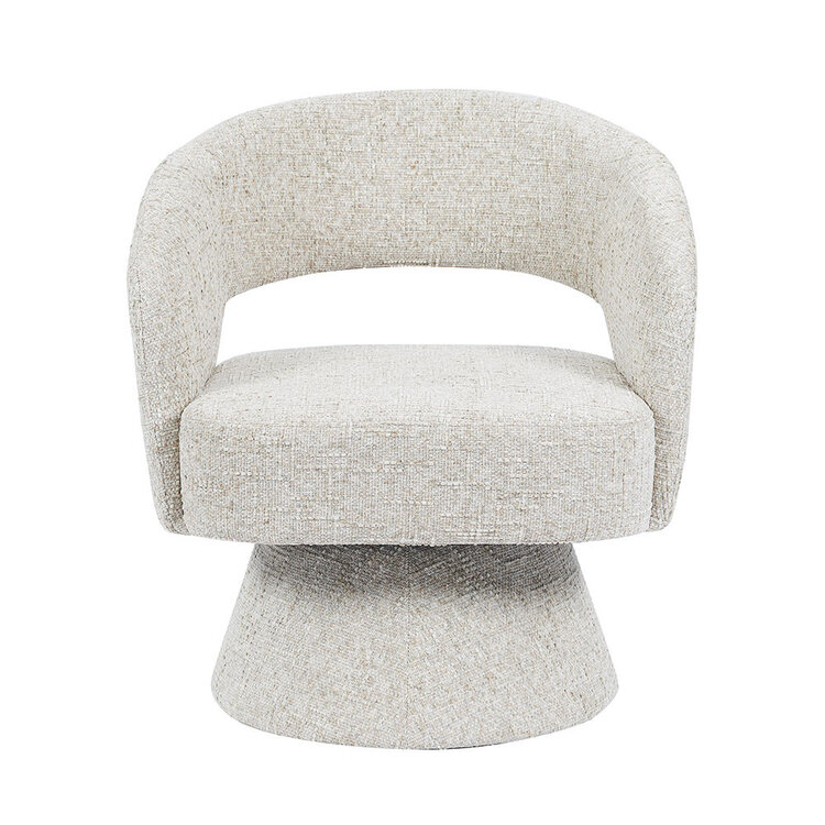 Fauteuil Josh draaibaar chenille taupe