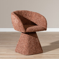 Eetkamerstoel Lenn draaibaar chenille koper