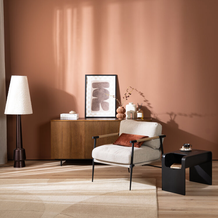 Scandinavische bijzettafel/salontafel Isla zwart