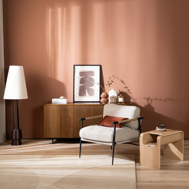 Scandinavische bijzettafel/salontafel Isla 60x35x45 naturel eiken