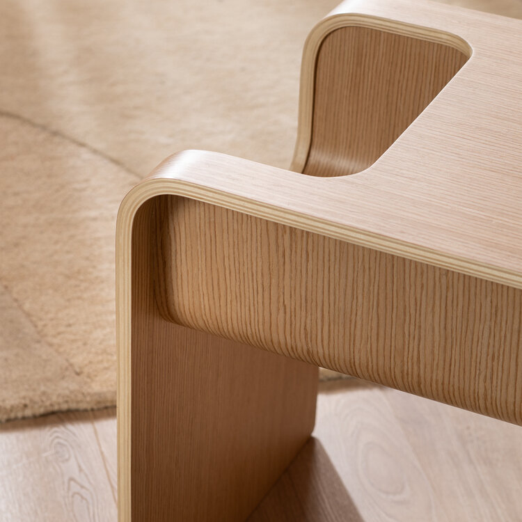 Scandinavische bijzettafel/salontafel Isla 60x35x45 naturel eiken