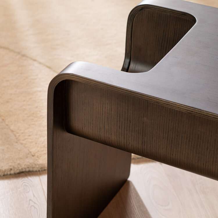 Scandinavische bijzettafel/salontafel Isla 60x35x45 walnoot