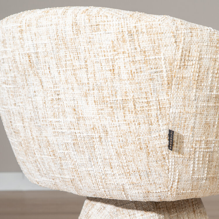 Eetkamerstoel Lenn draaibaar chenille beige
