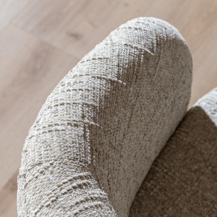 Fauteuil Lenn draaibaar chenille taupe
