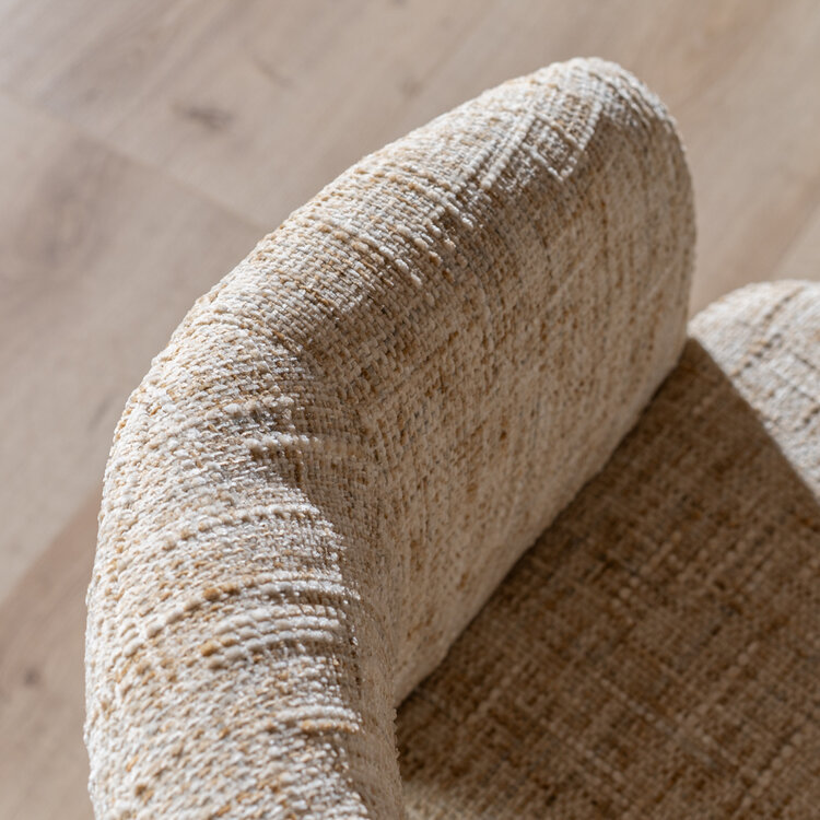 Fauteuil Josh draaibaar chenille beige