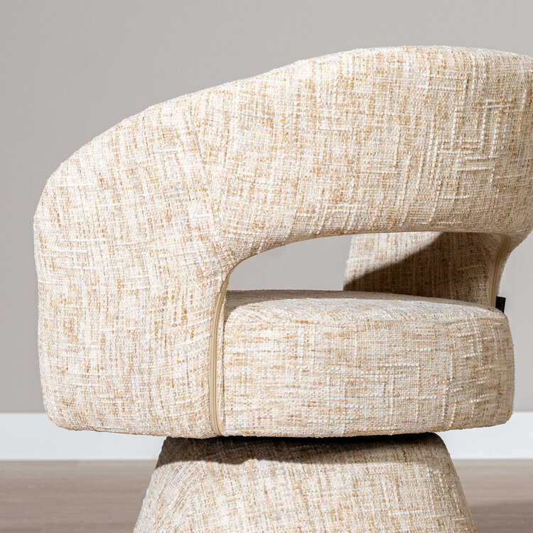 Fauteuil Josh draaibaar chenille beige