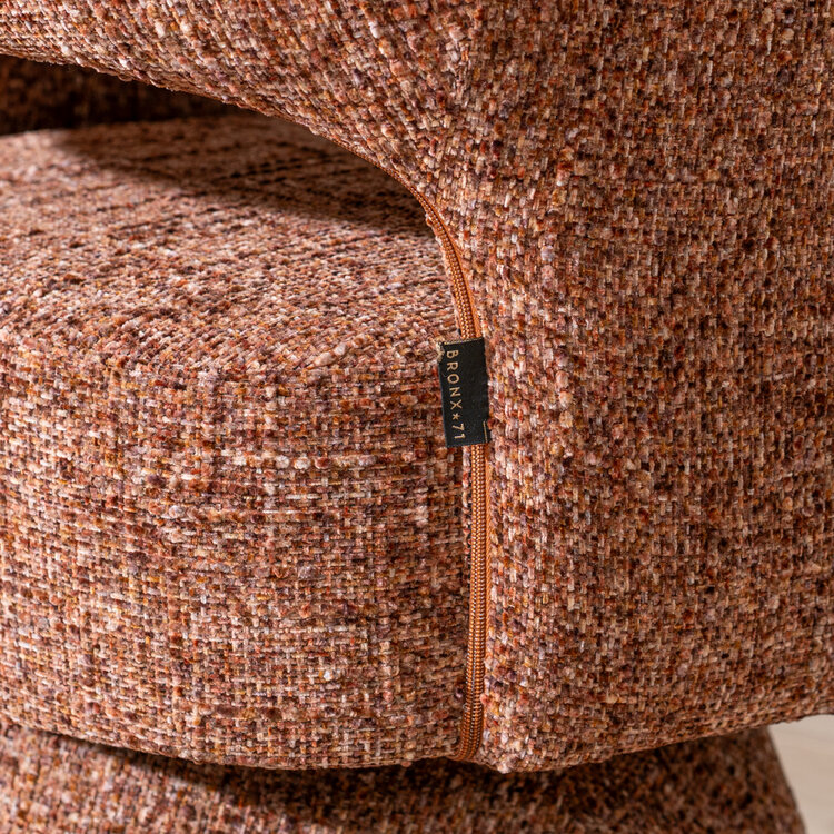 Fauteuil Josh draaibaar chenille koper