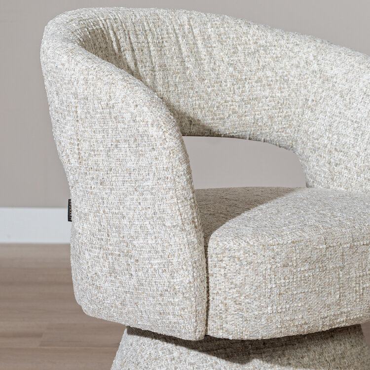 Fauteuil Josh draaibaar chenille taupe