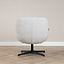 Draaifauteuil met hocker Santa linnen off white