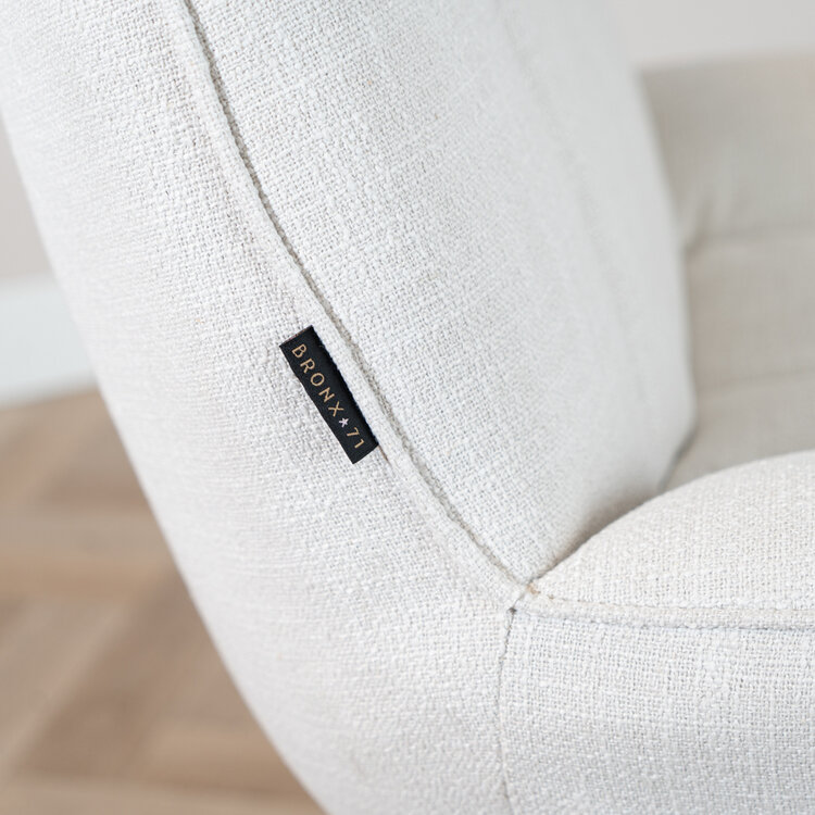 Draaifauteuil met hocker Santa linnen off white