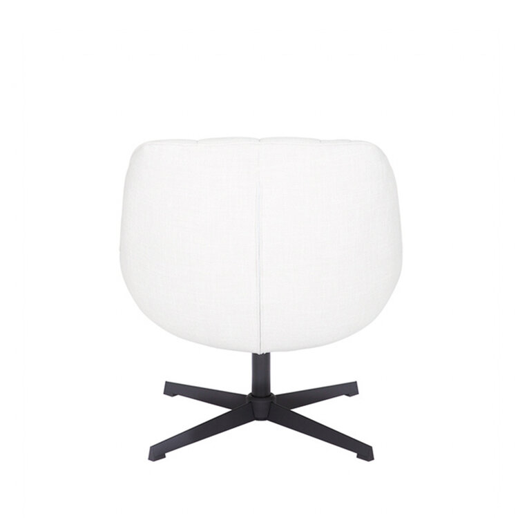 Draaifauteuil met hocker Santa linnen off white
