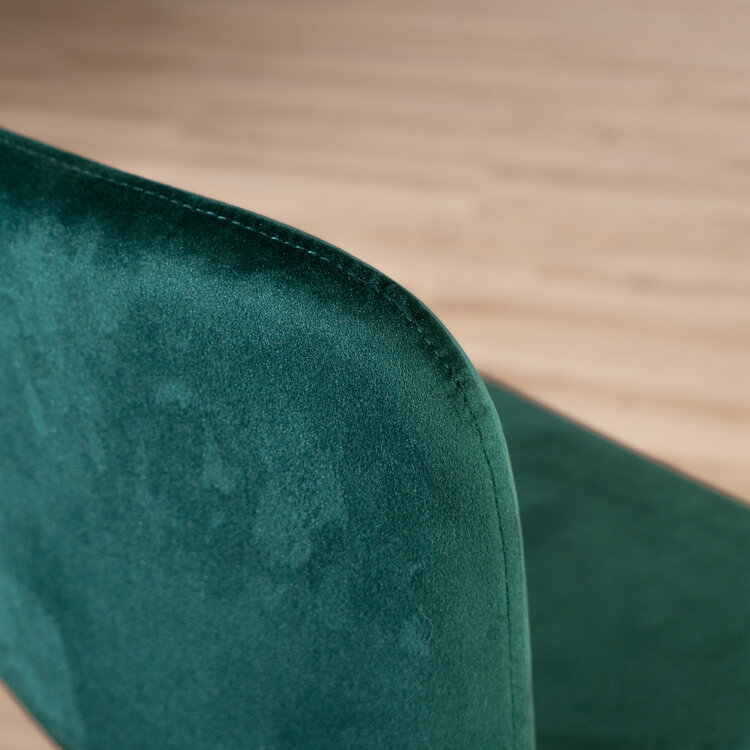 Velvet barkruk Mikky groen 65-78 cm