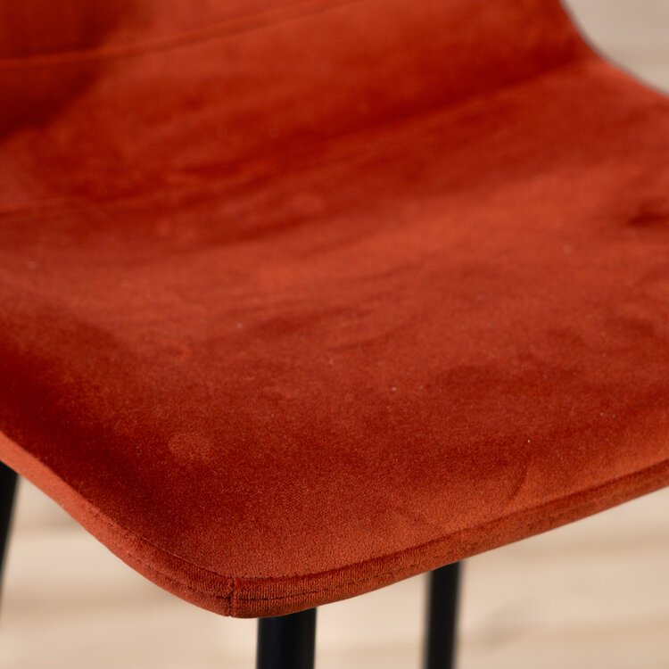 Velvet barkruk Mikky koper 65-78 cm