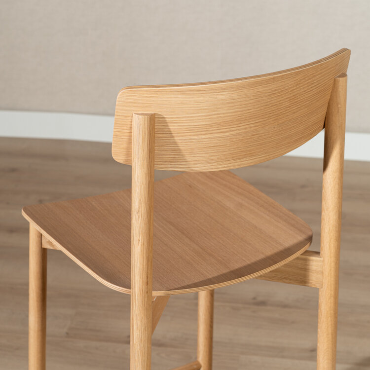 Scandinavische barkruk Miquel naturel eiken 78,5 cm