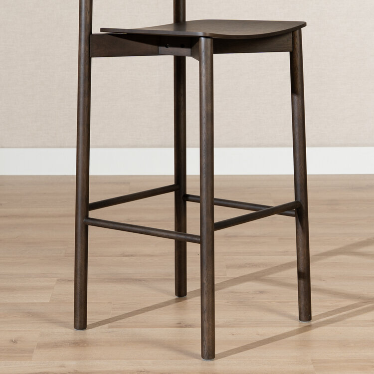 Scandinavische barkruk Miquel walnoot 78,5 cm