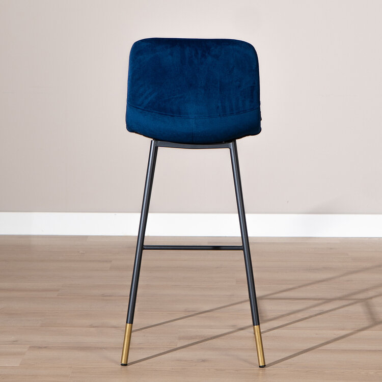 Velvet barkruk Mikky blauw 65-78 cm