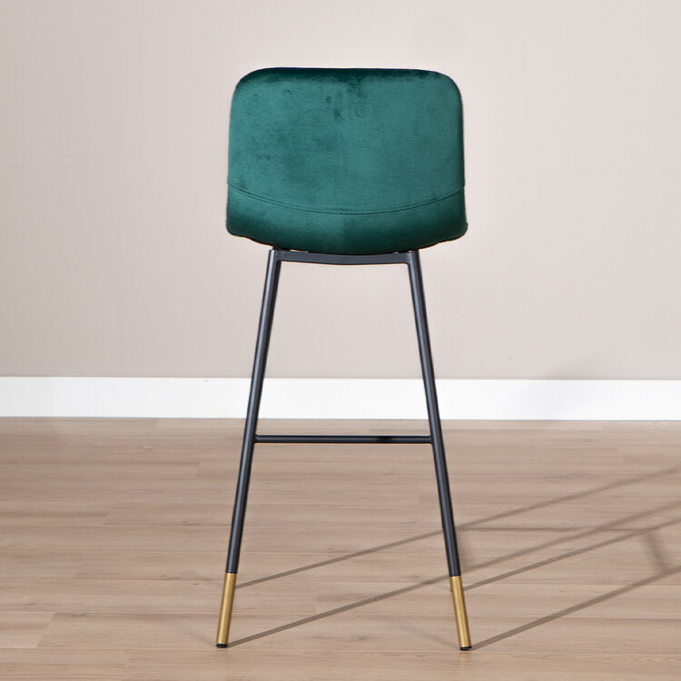 Velvet barkruk Mikky groen 65-78 cm