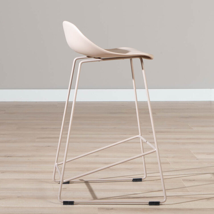 Scandinavische Barkruk Ellen taupe 66cm