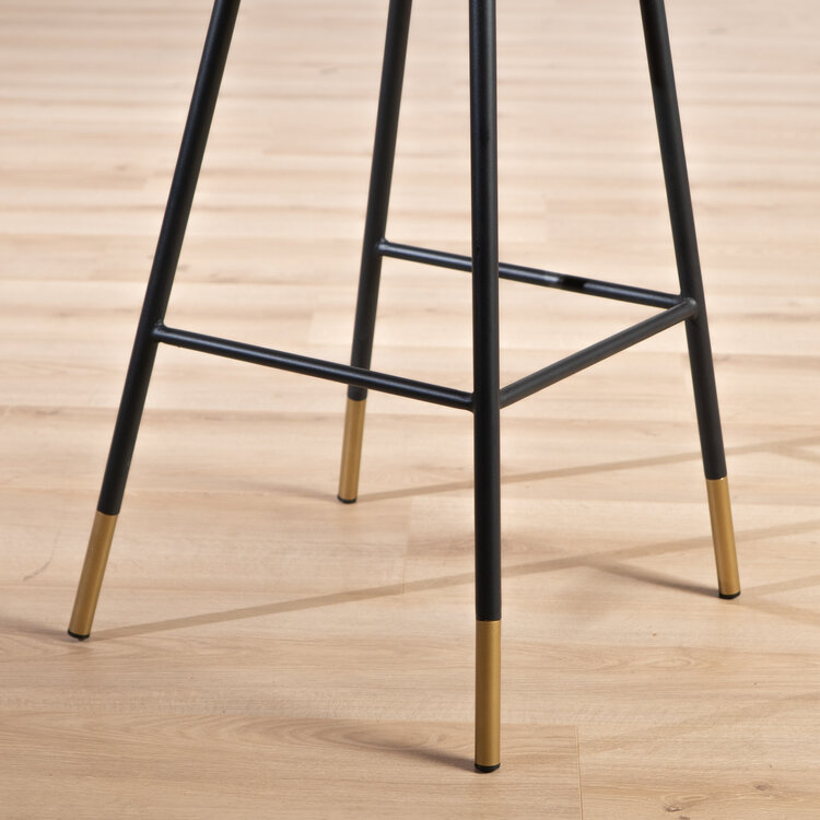 Velvet barkruk Mikky roze 65-78 cm