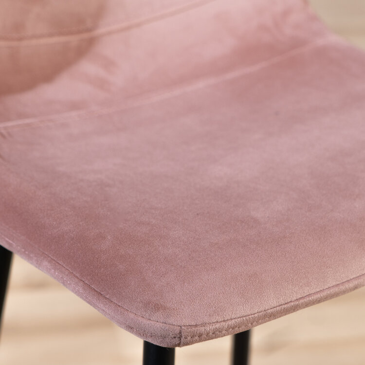 Velvet barkruk Mikky roze 65-78 cm