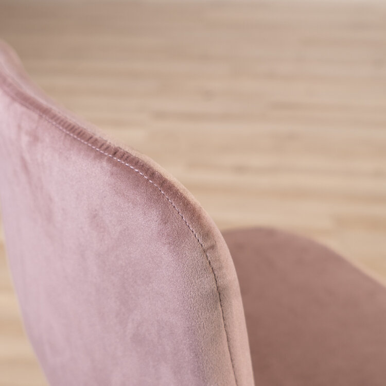 Velvet barkruk Mikky roze 65-78 cm