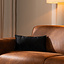 Sierkussen Anna velvet zwart 25 x 45 cm