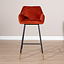 Velvet barkruk Fiona koper 65-78 cm