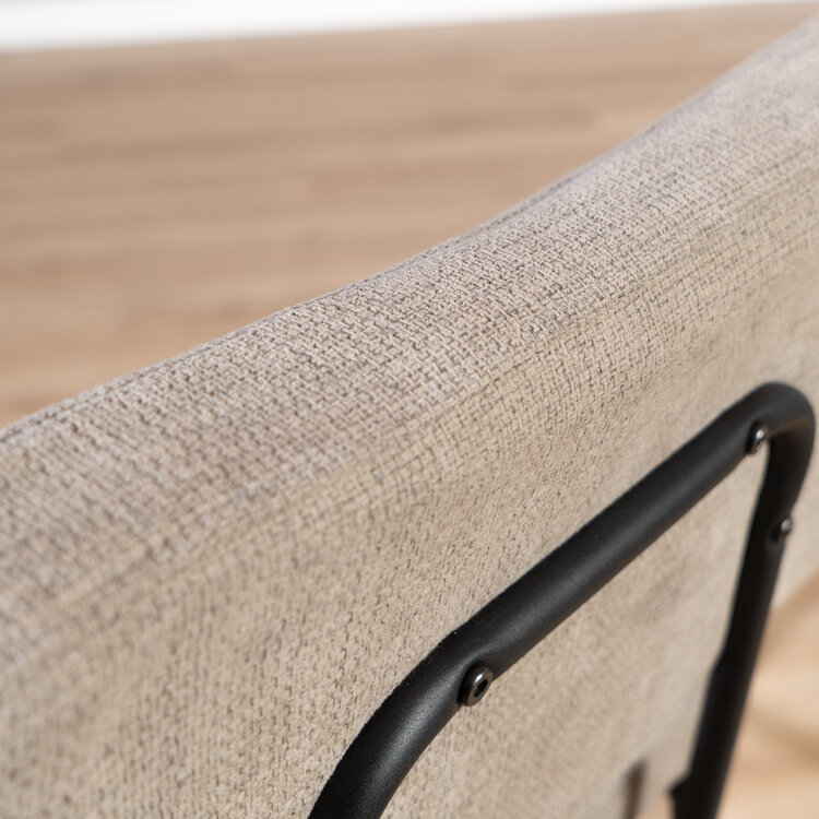 Scandinavische barkruk Espen taupe gerecyclede stof 64-77 cm