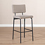 Scandinavische barkruk Espen taupe gerecyclede stof 64-77 cm