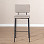 Scandinavische barkruk Espen taupe gerecyclede stof 64-77 cm