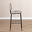 Scandinavische barkruk Espen taupe gerecyclede stof 64-77 cm