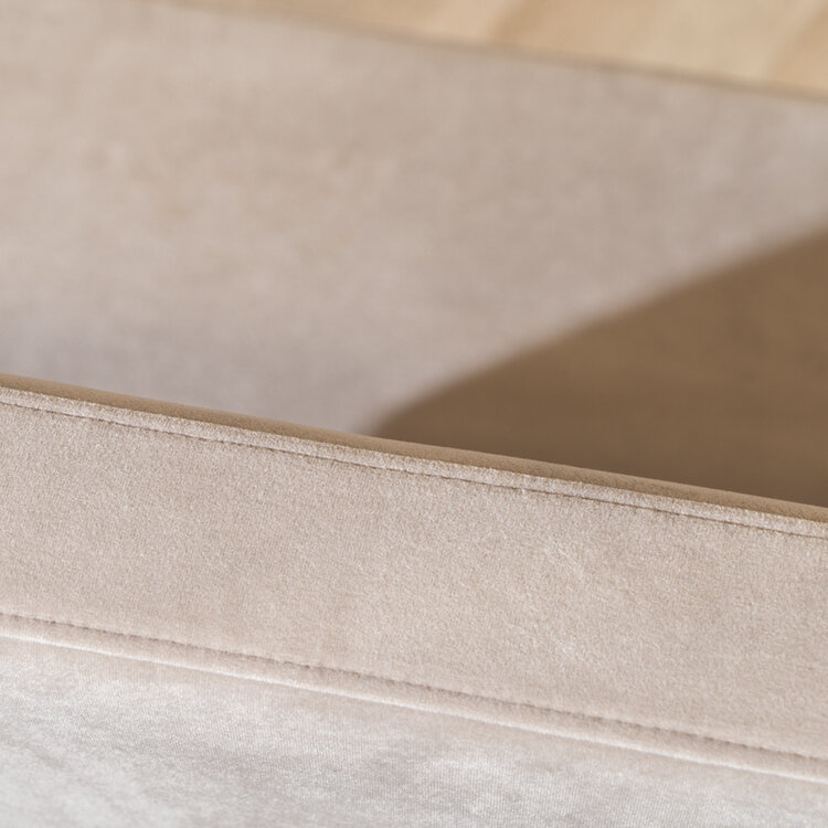 Velvet eetkamerbank Espen taupe 160 cm