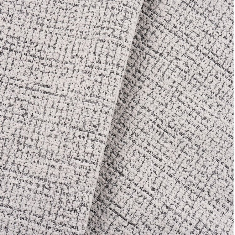 Eetkamerstoel Armin gemêleerde stof off white/zwart