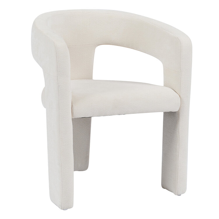 Scandinavische eetkamerstoel Bibi chenille off white
