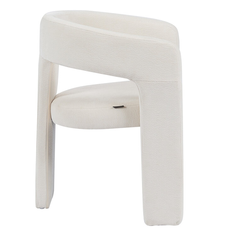 Scandinavische eetkamerstoel Bibi chenille off white