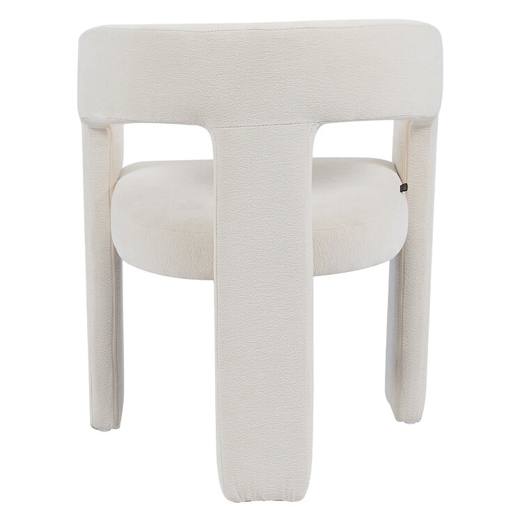 Scandinavische eetkamerstoel Bibi chenille off white
