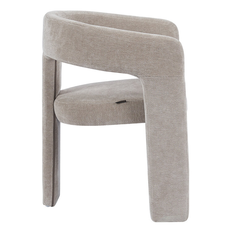 Scandinavische eetkamerstoel Bibi chenille taupe